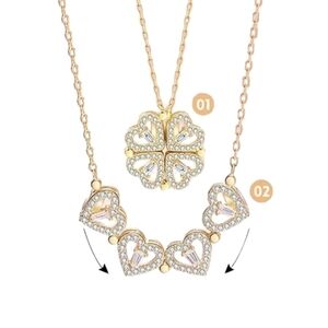 Luck & Love Convertible Crystal Paved Necklace